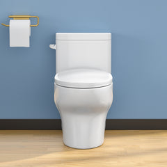 Lordear 1.1/1.6 GPF One Piece Toilet Dual Flush Elongated Toilet Floor Mounted (Seat Included)