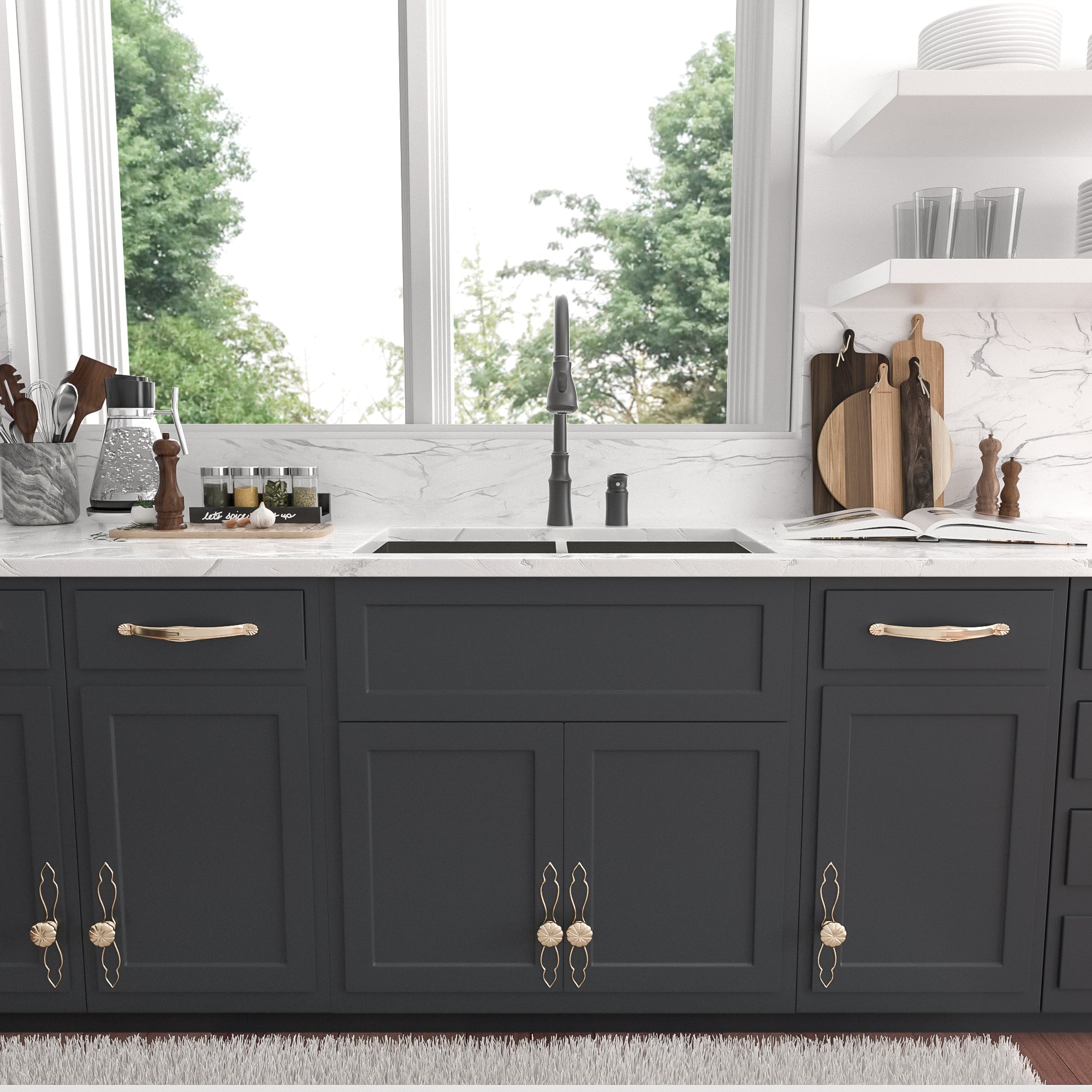 Lordear 33" Stainless Steel Double Bowl Undermount Kitchen Sink from Lordear