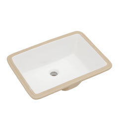 Lordear 20x14-Inch White Ceramic Undermount Bathroom Sink