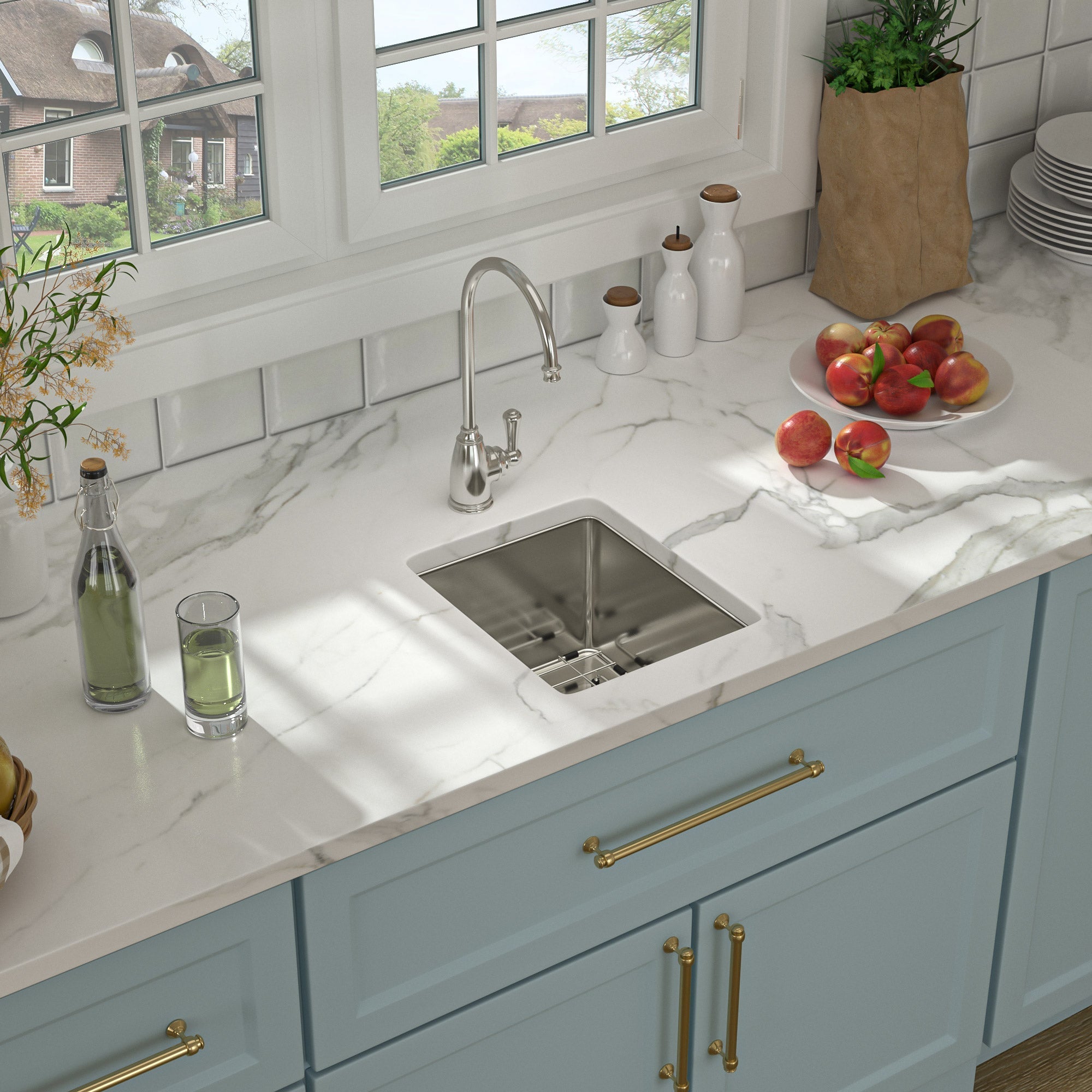 Lordear 13" Stainless Steel Undermount Single Bowl Bar Sink from Lordear