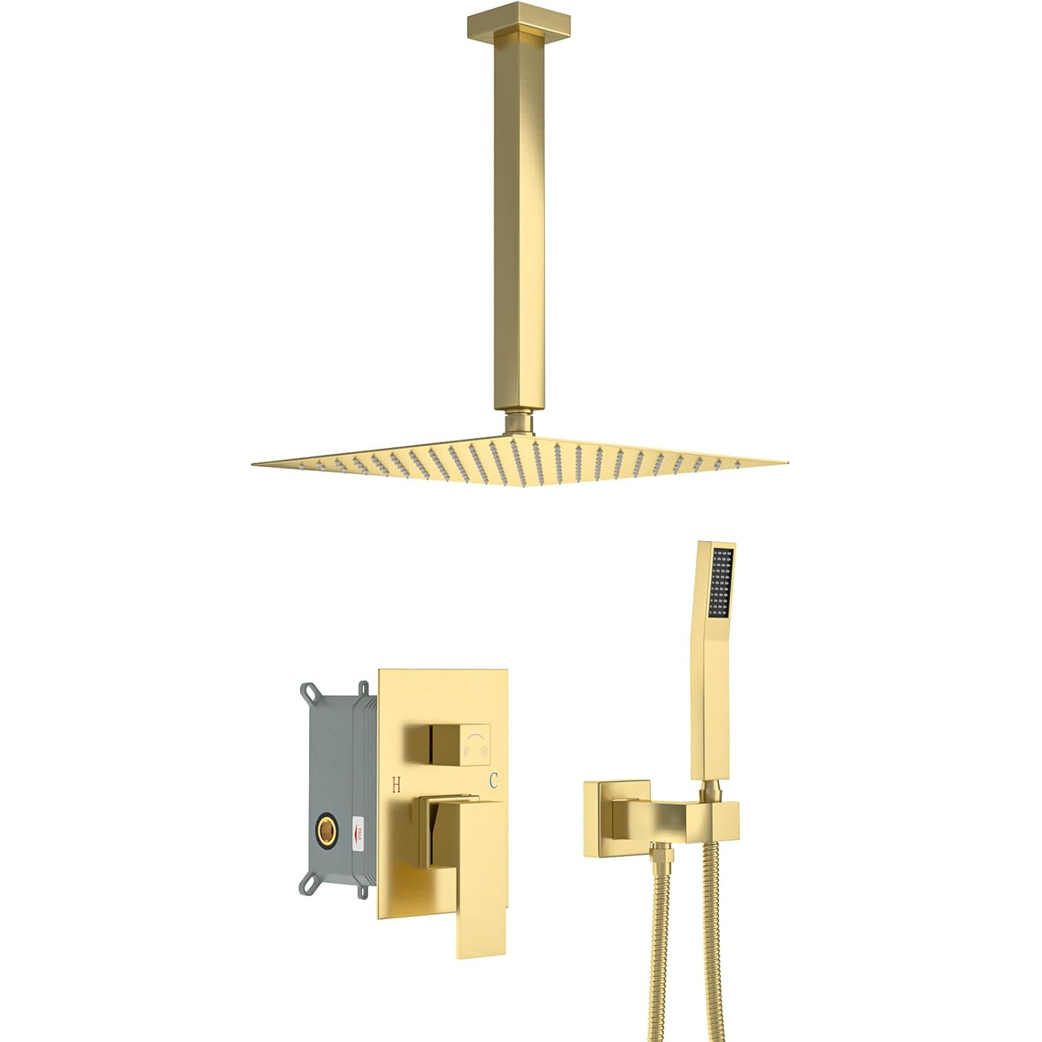 Lordear Stainless Steel Wall Mounted Shower System Faucet Set from Lordear