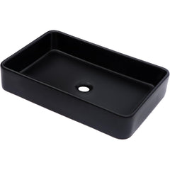 Lordear Ceramic Drop-in Rectangle Bathroom Vessel Sink