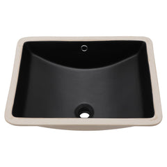 Lordear 21'' Undermount Black Bathroom Sink