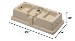 Lordear 27x14-Inch White Rectangular Ceramic Undermount Bathroom Sink