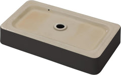 Lordear Ceramic Drop-in Rectangle Bathroom Vessel Sink