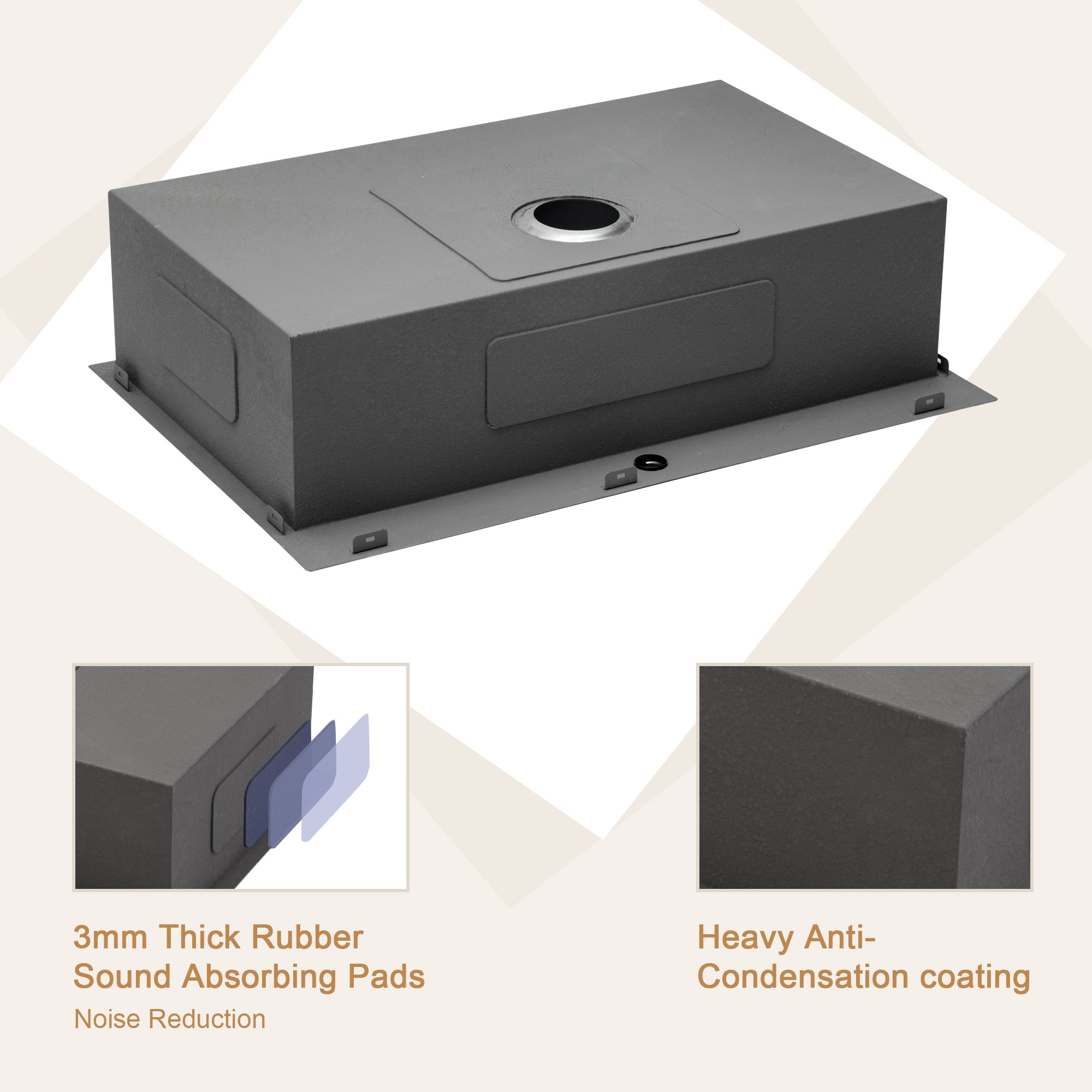 Lordear Stainless Steel Drop-In Single Bowl Kitchen Sink  from Lordear