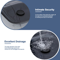 Lordear Tempered Glass Square Vessel Bathroom Sink with Drain