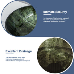 Lordear 16.5'' X 16.5'' Tempered Glass Bathroom Vessel Sink with Faucet and Pop-up Drain