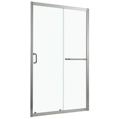 Lordear 60" W x 72" H Tempered Glass Frameless Bypass Sliding Frame Bathroom Clear Shower Door from Lordear