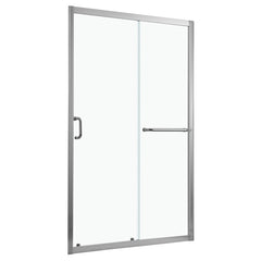 60in W x 72in H Frameless Bypass Sliding Shower DoorBathroom Tempered Glass Shower Door with Handle-Polished Chrome from Lordear