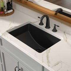 Lordear 21'' Undermount Black Bathroom Sink