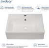 Lordear 21'' Wall Mounted White Porcelain Ceramic Bathroom Sink Bathroom