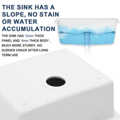 Lordear 25x22x9 Inch Drop-In Kitchen Sink Single Bowl