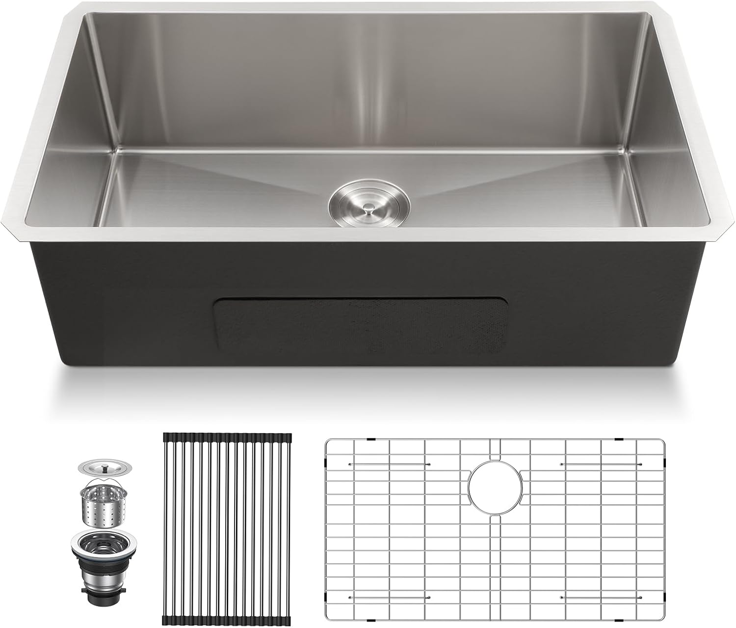Lordear 32'' Stainless Steel Undermount Single Bowl Kitchen Sink from Lordear