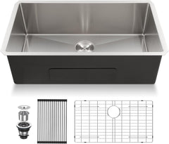 Lordear 32'' Stainless Steel Undermount Single Bowl Kitchen Sink from Lordear