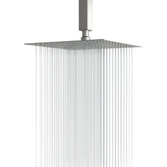 Lordear Rain Shower Head 10 Inch Square Waterfall Shower Head Brushed Nickel Rainfall Shower Head High Pressure Shower Head 304 Stainless Steel Showerhead from Lordear