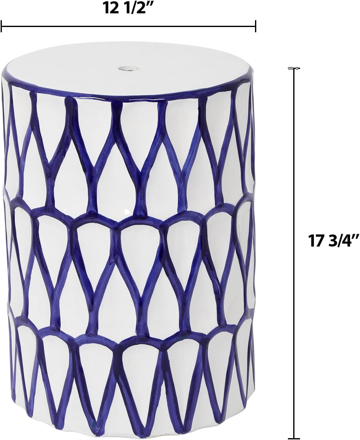 Lordear 17'' Ceramic Contemporary Modern Outdoor Garden Stool from Lordear