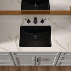 Lordear 18'' Black Undermount Bathroom Sink