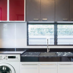 Lordear 21 Laundry Sink 21"/ 23" x 18" x 12" Undermount Utility Sink Single Bowl Sink 16 Gauge Stainless Steel Sink Deep Laundry Room Sink from Lordear