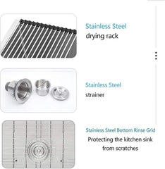 Lordear 21 Laundry Sink 21"/ 23" x 18" x 12" Undermount Utility Sink Single Bowl Sink 16 Gauge Stainless Steel Sink Deep Laundry Room Sink from Lordear