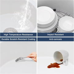 Lordear 18'' White Ceramic Round Undermount Single Bowl Bar Sink