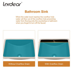 Lordear 21'' Undermount Black Bathroom Sink