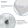 Lordear 21'' Wall Mounted White Porcelain Ceramic Bathroom Sink Bathroom