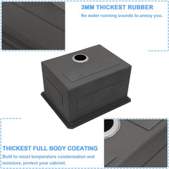 Lordear 23x19x13 Inch Laundry Room Sink Undermount Single Bowl Sink 16 Gauge Stainless Steel Sink with Cutting Board 13 Inch Deep from Lordear