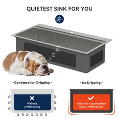 Lordear 36 Inch Drop-In Workstation Kitchen Sink
