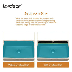 Lordear 18x12 Inch Undermount Bathroom Sink