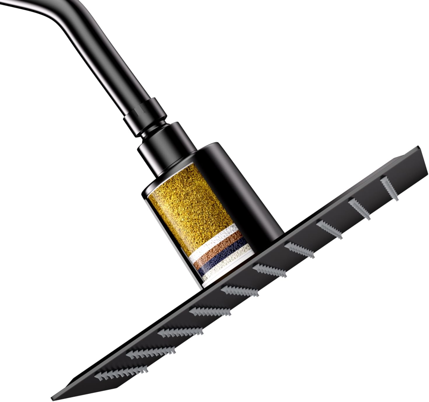 Lordear 8'' Stainless Steel Square Wall Mounted Waterfall High Pressure Filtered Shower Head from Lordear