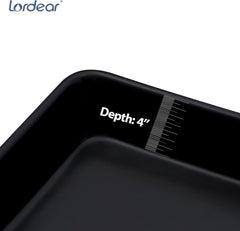 Lordear Ceramic Drop-in Rectangle Bathroom Vessel Sink