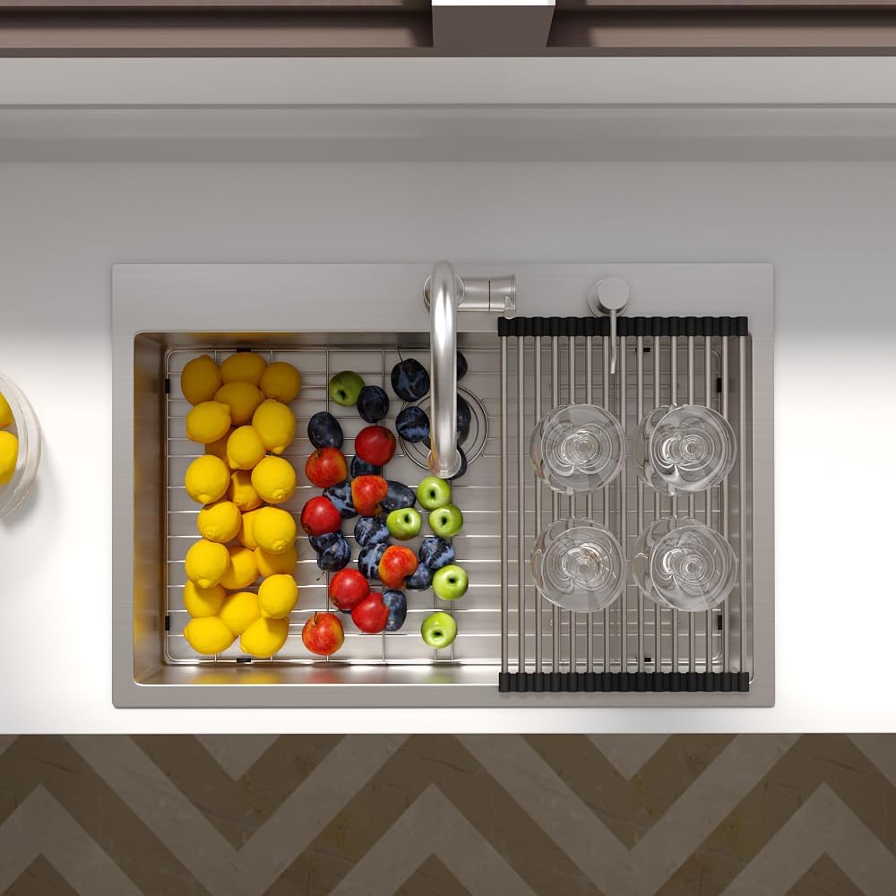 Lordear Stainless Steel Drop-In Single Bowl Kitchen Sink from Lordear