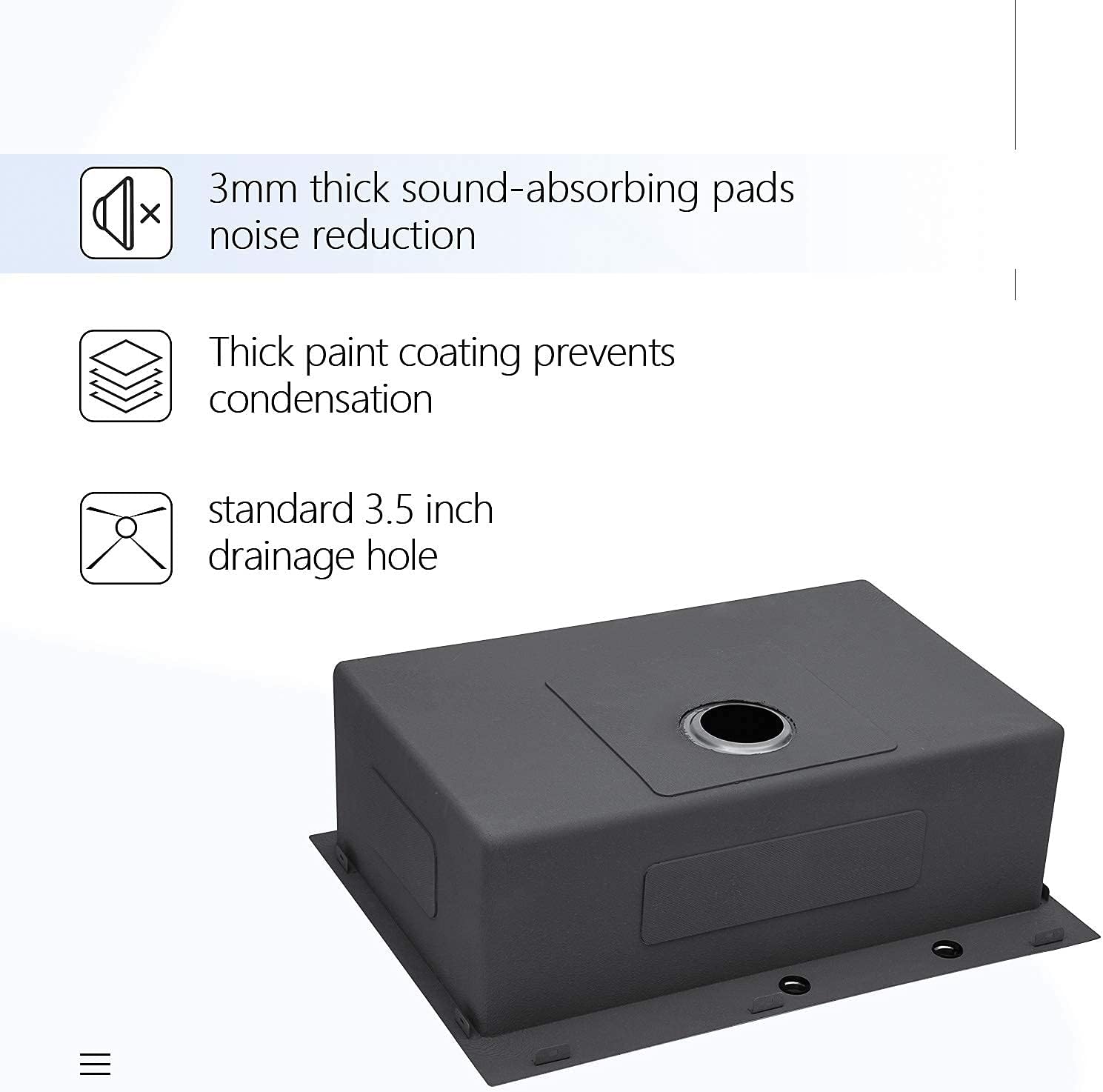 Lordear Stainless Steel Drop-In Single Bowl Kitchen Sink from Lordear