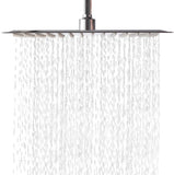 Lordear Rainfall Shower Head 12 Inch Solid Square Ultra Thin 304 Stainless Steel Rain Setting Shower Heads,Waterfall Full Body Coverage from Lordear