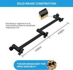 Lordear Stainless Steel Black Universal Connection Foldable and Adjustable Shower Extension Arm from Lordear