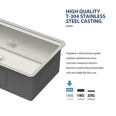 Lordear 39-Inch Undermount Workstation Kitchen Sink Single Bowl