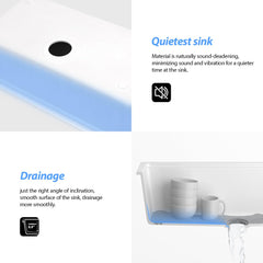 Lordear 32" Quartz Undermount Single Bowl Workstation Kitchen Sink from Lordear