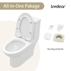 Lordear White Ceramic Elongated Floor One Piece Bidet Toilet  from Lordear