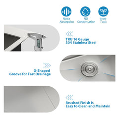 Lordear 25'' Drop in Laundry Sink Single Blow