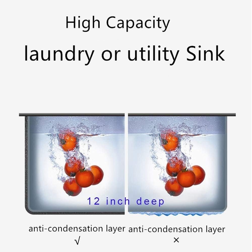 Lordear Stainless Steel Drop-in Single Bowl Deep Laundry Utility Sink from Lordear