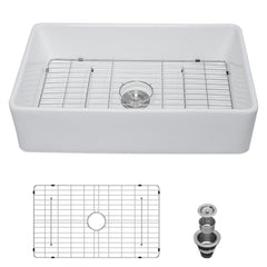 Lordear 33x20x9 Inch Farmhouse Kitchen Sink Single Bowl