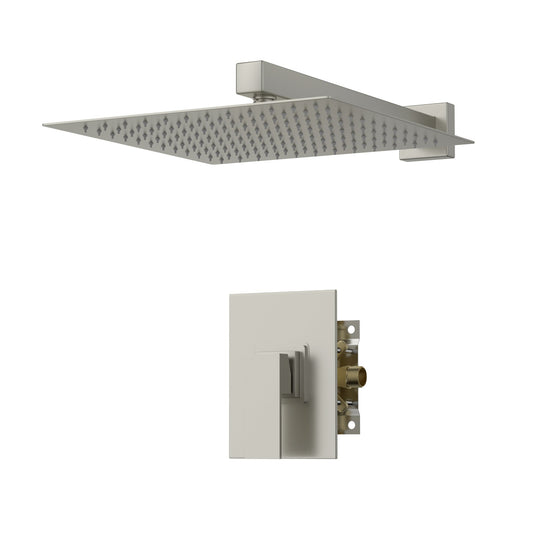 Lordear 12" Stainless Steel Wall Mount Square Rainfall Shower Head  from Lordear