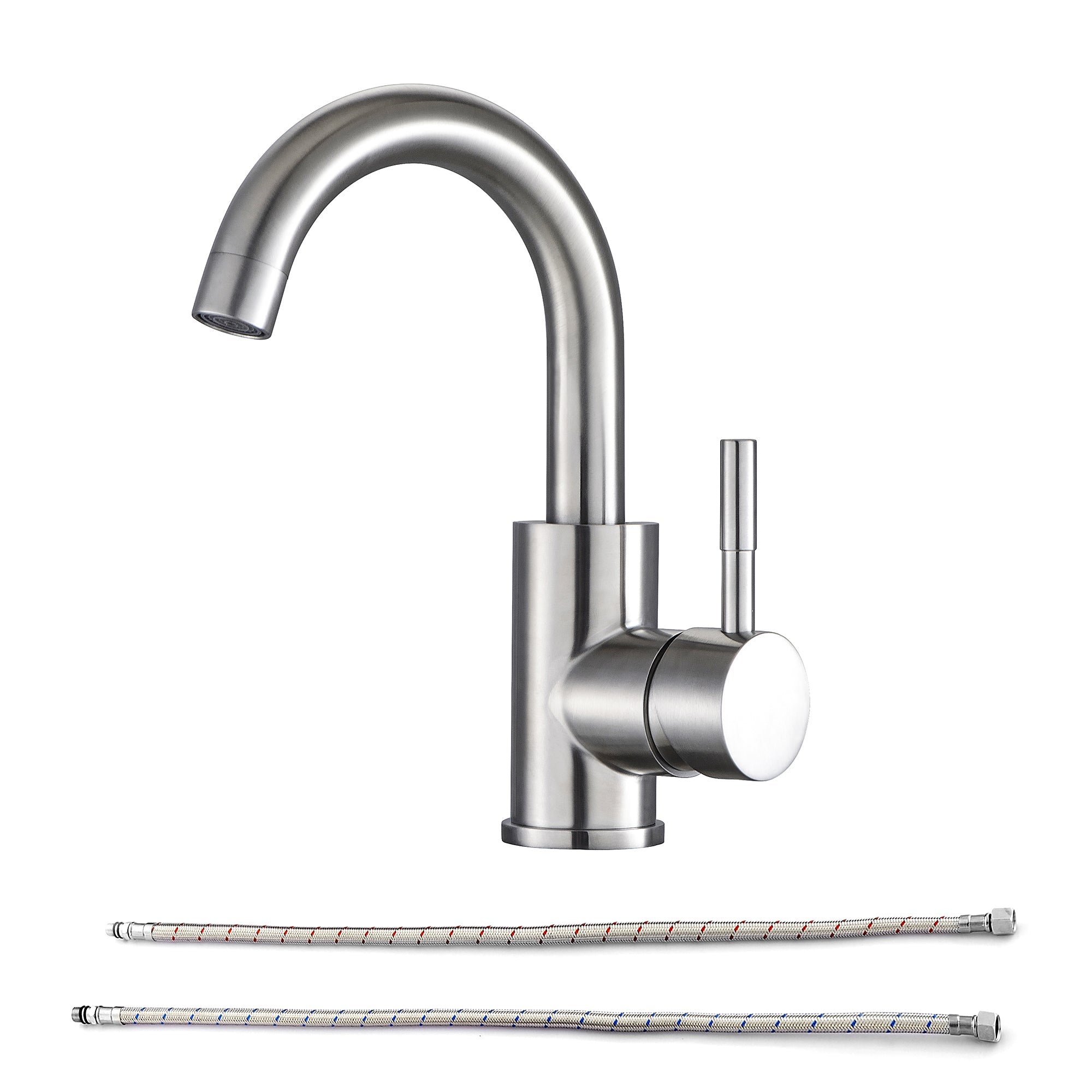 Lordear Brass Single-Handle Bathroom Faucet with Water Hoses from Lordear