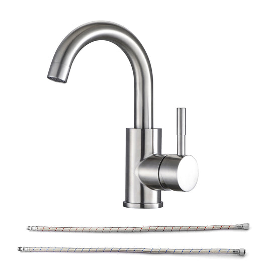 Lordear Brass Single-Handle Bathroom Faucet with Water Hoses  from Lordear