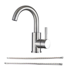 Lordear Brass Single-Handle Bathroom Faucet with Water Hoses from Lordear