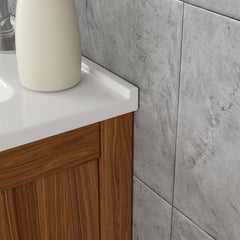 Lordear 24'' White Ceramic Vessel Bathroom Sink