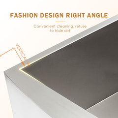 Lordear Single Bowl Workstation Apron Front Stainless Steel Farmhouse Sink