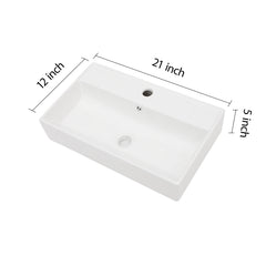 Lordear 21'' Wall Mount Bathroom Sink
