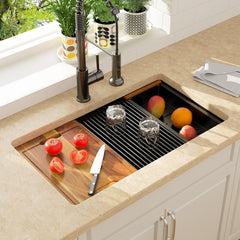 Lordear 30-Inch Undermount Kitchen Sink Single Bowl